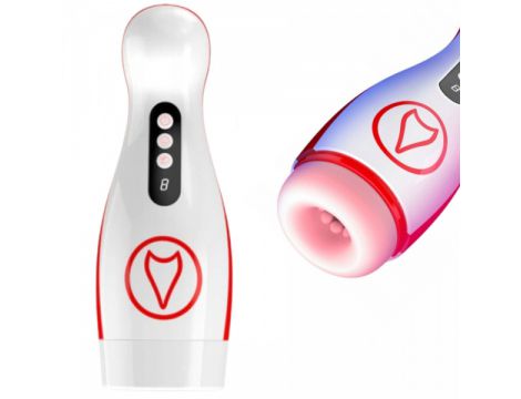 Wibrujący masturbator z ssaniem B-Series Fox - 9